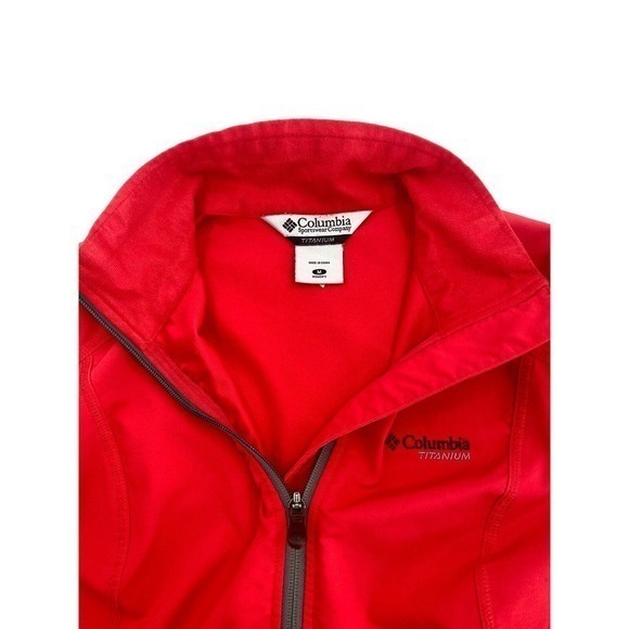 Columbia Titanium Red Soft Shell Zip Jacket Women's Medium Full Zip Omni Shield - Picture 12 of 15